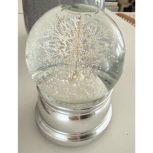 Bath & Body Works Vtg Sankyo Snowflake Glitter Snow Globe Plays Silent Night